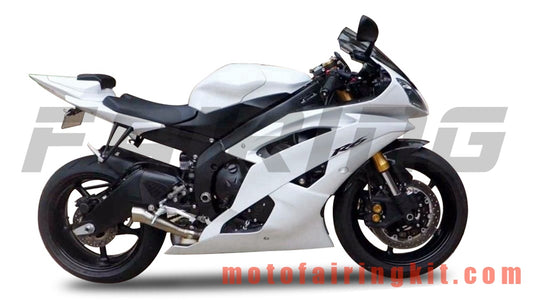 Fairing Kits Fit for YZF-600 R6 2006 2007 YZF 600 R6 06 07 Plastic ABS Injection Mold Complete Motorcycle Body Aftermarket Bodywork Frame (White) B129