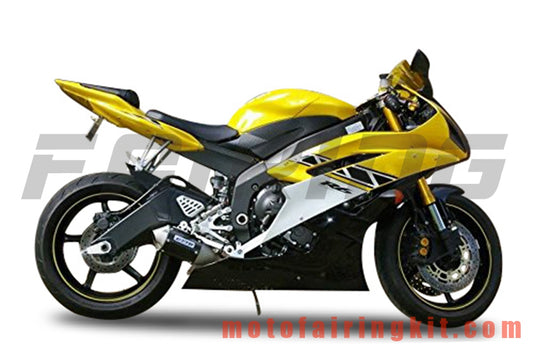 フェアリングキット YZF-600 R6 2006 2007 YZF 600 R6 06 07 プラスチック ABS 射出成型 完全なオートバイボディ アフターマーケットボディワークフレーム (イエロー &amp; ブラック) B130