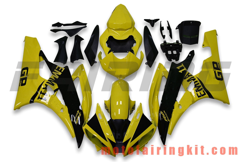 Fairing Kits Fit for YZF-600 R6 2006 2007 YZF 600 R6 06 07 Plastic ABS Injection Mold Complete Motorcycle Body Aftermarket Bodywork Frame (Yellow & Black) B133