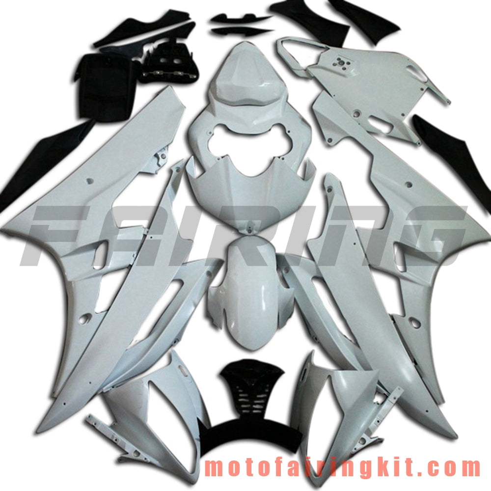 Fairing Kits Fit for YZF-600 R6 2006 2007 YZF 600 R6 06 07 Plastic ABS Injection Mold Complete Motorcycle Body Aftermarket Bodywork Frame (Unpainted) BBB1