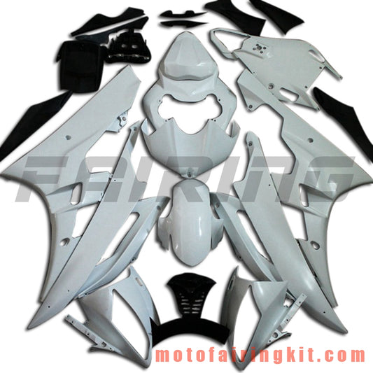 Kits de carenado aptos para YZF-600 R6 2006 2007 YZF 600 R6 06 07 Molde de inyección de plástico ABS Carrocería completa para motocicleta Marco de carrocería de posventa (sin pintar) BBB1