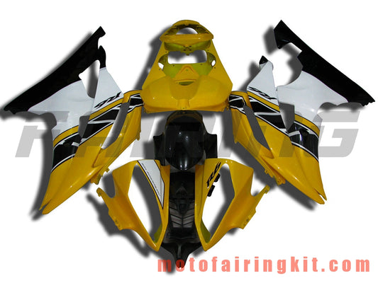 Fairing Kits Fit for YZF-600 R6 2008 2009 2010 2011 2012 2013 2014 2015 2016 Plastic ABS Injection Mold Complete Motorcycle Body Aftermarket Bodywork Frame (Yellow & Black) B018