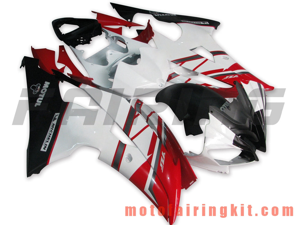 Fairing Kits Fit for YZF-600 R6 2008 2009 2010 2011 2012 2013 2014 2015 2016 Plastic ABS Injection Mold Complete Motorcycle Body Aftermarket Bodywork Frame (Red & Black) B019