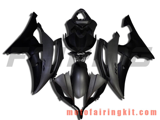 Fairing Kits Fit for YZF-600 R6 2008 2009 2010 2011 2012 2013 2014 2015 2016 Plastic ABS Injection Mold Complete Motorcycle Body Aftermarket Bodywork Frame (Black) B029