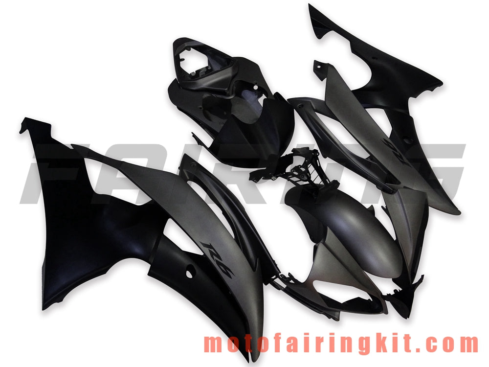 Fairing Kits Fit for YZF-600 R6 2008 2009 2010 2011 2012 2013 2014 2015 2016 Plastic ABS Injection Mold Complete Motorcycle Body Aftermarket Bodywork Frame (Black) B029