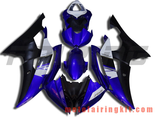 Fairing Kits Fit for YZF-600 R6 2008 2009 2010 2011 2012 2013 2014 2015 2016 Plastic ABS Injection Mold Complete Motorcycle Body Aftermarket Bodywork Frame (Blue & Black) B030