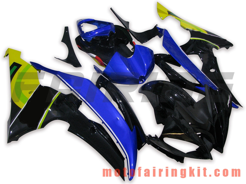 フェアリングキット YZF-600 R6 2008 2009 2010 2011 2012 2013 2014 2015 2016 プラスチック ABS 射出成形 完全なオートバイボディ アフターマーケットボディワークフレーム (ブルー &amp; イエロー) B031