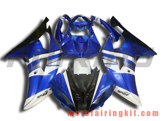 Fairing Kits Fit for YZF-600 R6 2008 2009 2010 2011 2012 2013 2014 2015 2016 Plastic ABS Injection Mold Complete Motorcycle Body Aftermarket Bodywork Frame (Blue & Black) B042