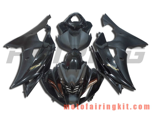 Fairing Kits Fit for YZF-600 R6 2008 2009 2010 2011 2012 2013 2014 2015 2016 Plastic ABS Injection Mold Complete Motorcycle Body Aftermarket Bodywork Frame (Black) B049