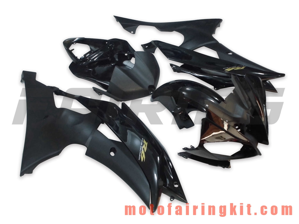 Fairing Kits Fit for YZF-600 R6 2008 2009 2010 2011 2012 2013 2014 2015 2016 Plastic ABS Injection Mold Complete Motorcycle Body Aftermarket Bodywork Frame (Black) B049