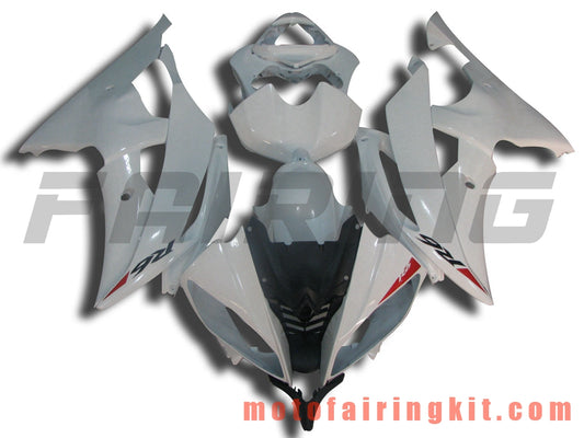 Fairing Kits Fit for YZF-600 R6 2008 2009 2010 2011 2012 2013 2014 2015 2016 Plastic ABS Injection Mold Complete Motorcycle Body Aftermarket Bodywork Frame (White) B051