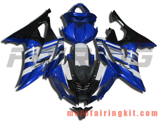 Fairing Kits Fit for YZF-600 R6 2008 2009 2010 2011 2012 2013 2014 2015 2016 Plastic ABS Injection Mold Complete Motorcycle Body Aftermarket Bodywork Frame (Blue & Black) B052