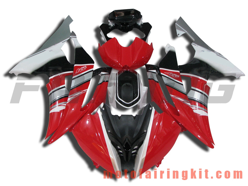 Fairing Kits Fit for YZF-600 R6 2008 2009 2010 2011 2012 2013 2014 2015 2016 Plastic ABS Injection Mold Complete Motorcycle Body Aftermarket Bodywork Frame (Red & Black) B061