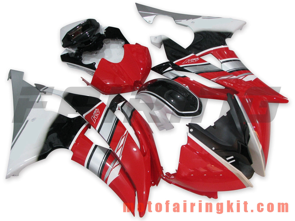 Fairing Kits Fit for YZF-600 R6 2008 2009 2010 2011 2012 2013 2014 2015 2016 Plastic ABS Injection Mold Complete Motorcycle Body Aftermarket Bodywork Frame (Red & Black) B061