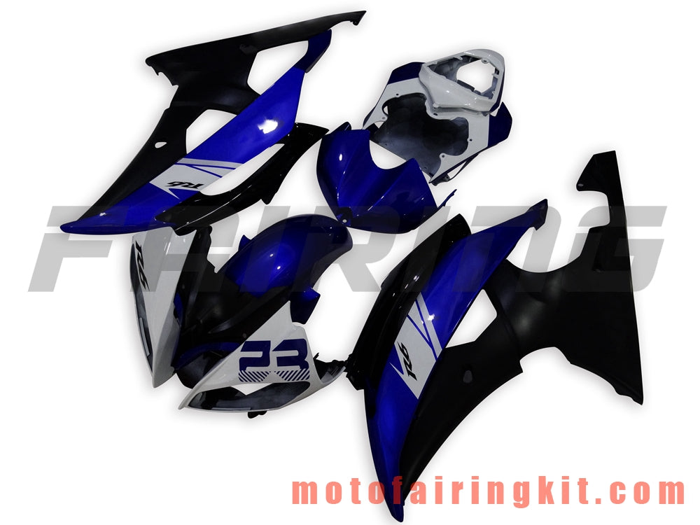 Fairing Kits Fit for YZF-600 R6 2008 2009 2010 2011 2012 2013 2014 2015 2016 Plastic ABS Injection Mold Complete Motorcycle Body Aftermarket Bodywork Frame (Blue & Black) B062