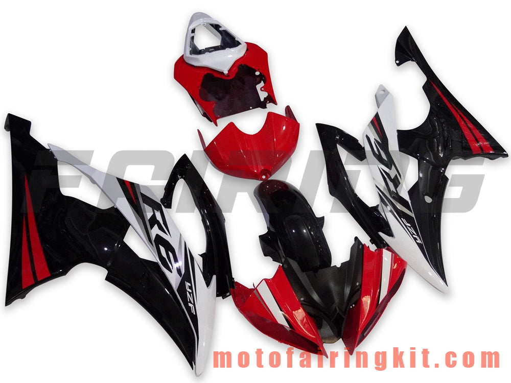 Kits de carenado aptos para YZF-600 R6 2008 2009 2010 2011 2012 2013 2014 2015 2016 Molde de inyección de plástico ABS Carrocería completa para motocicleta Marco de carrocería de posventa (rojo y negro) B064