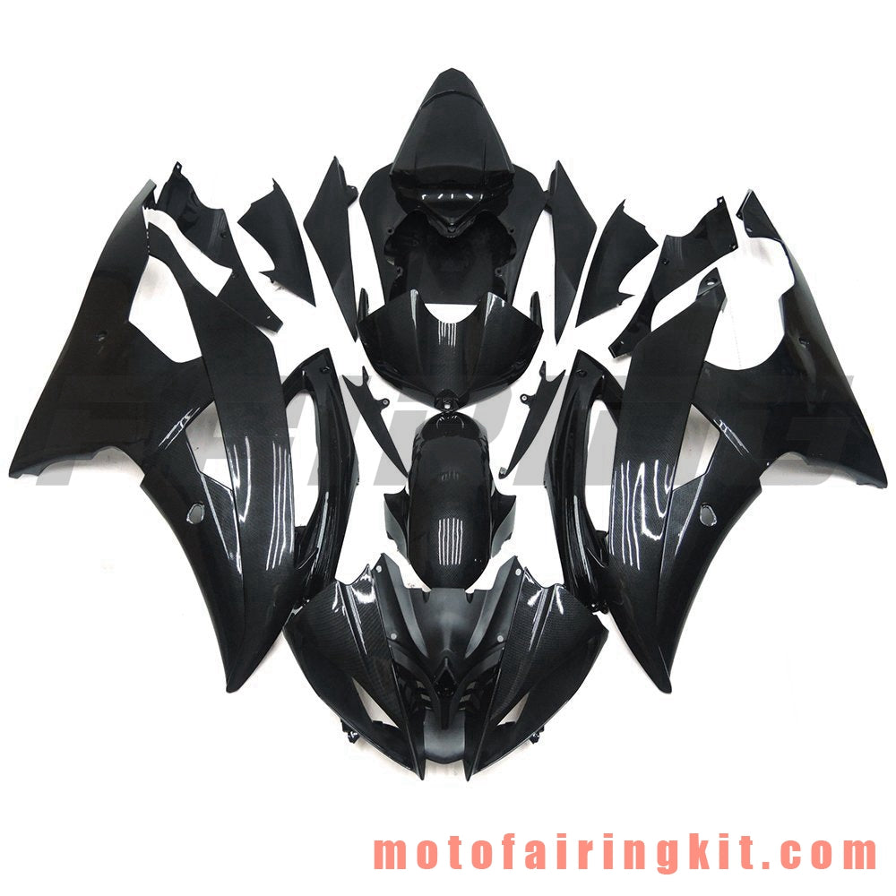 Fairing Kits Fit for YZF-600 R6 2008 2009 2010 2011 2012 2013 2014 2015 2016 Plastic ABS Injection Mold Complete Motorcycle Body Aftermarket Bodywork Frame (Black) B069