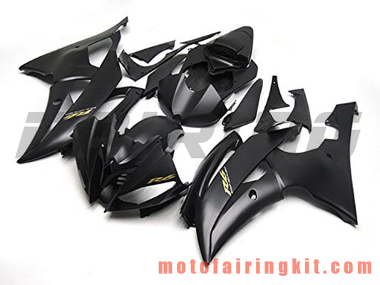 Fairing Kits Fit for YZF-600 R6 2008 2009 2010 2011 2012 2013 2014 2015 2016 Plastic ABS Injection Mold Complete Motorcycle Body Aftermarket Bodywork Frame (Black) B077