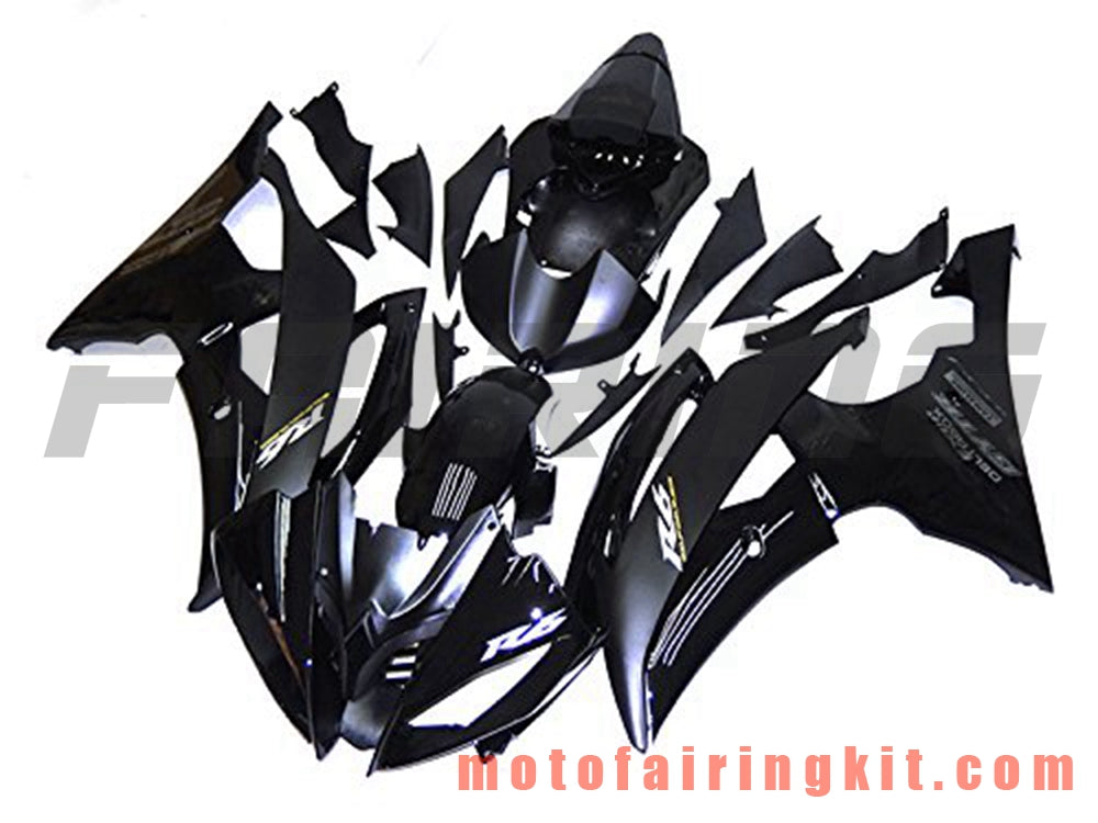 Fairing Kits Fit for YZF-600 R6 2008 2009 2010 2011 2012 2013 2014 2015 2016 Plastic ABS Injection Mold Complete Motorcycle Body Aftermarket Bodywork Frame (Black) B102