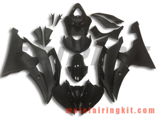 Fairing Kits Fit for YZF-600 R6 2008 2009 2010 2011 2012 2013 2014 2015 2016 Plastic ABS Injection Mold Complete Motorcycle Body Aftermarket Bodywork Frame (Black) B104