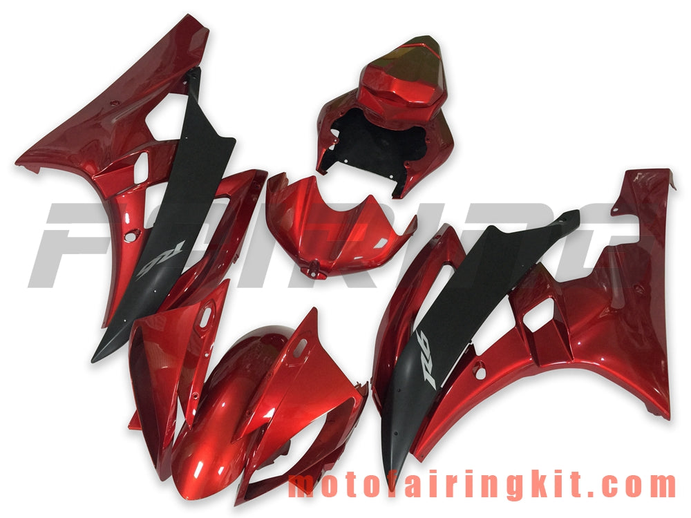 Kits de carenado aptos para YZF-600 R6 2008 2009 2010 2011 2012 2013 2014 2015 2016 Molde de inyección de plástico ABS Carrocería completa para motocicleta Carrocería de posventa Marco (naranja y negro) B112