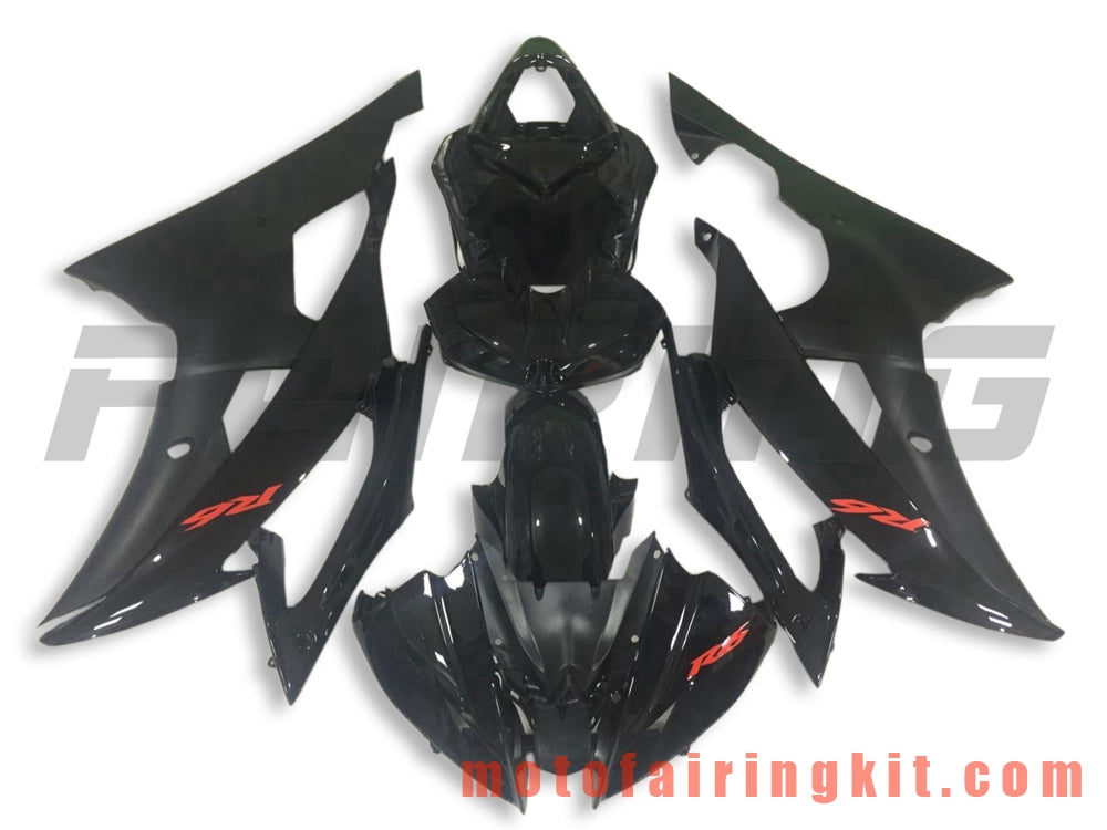 Fairing Kits Fit for YZF-600 R6 2008 2009 2010 2011 2012 2013 2014 2015 2016 Plastic ABS Injection Mold Complete Motorcycle Body Aftermarket Bodywork Frame (Black) B113