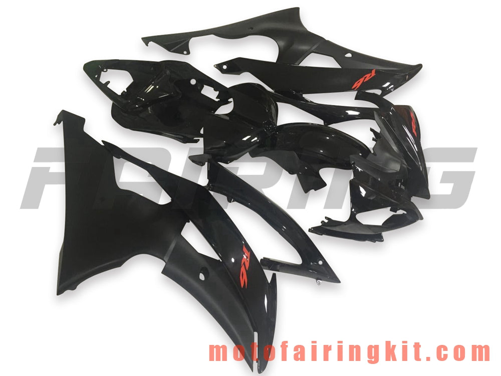 Fairing Kits Fit for YZF-600 R6 2008 2009 2010 2011 2012 2013 2014 2015 2016 Plastic ABS Injection Mold Complete Motorcycle Body Aftermarket Bodywork Frame (Black) B113