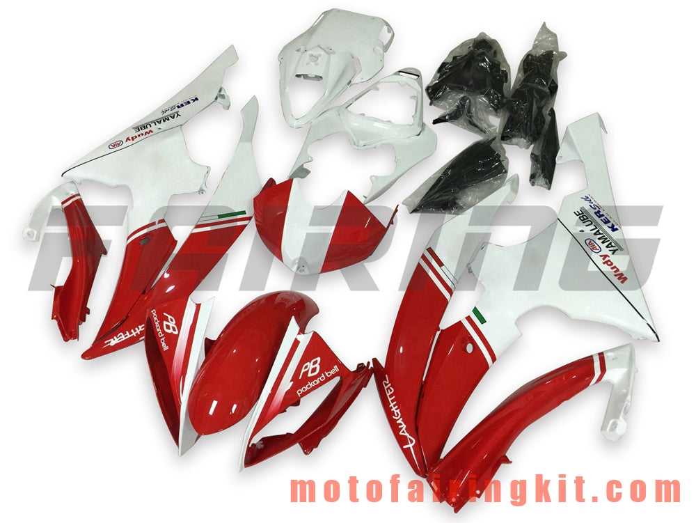 Fairing Kits Fit for YZF-600 R6 2008 2009 2010 2011 2012 2013 2014 2015 2016 Plastic ABS Injection Mold Complete Motorcycle Body Aftermarket Bodywork Frame (Red & White) B118