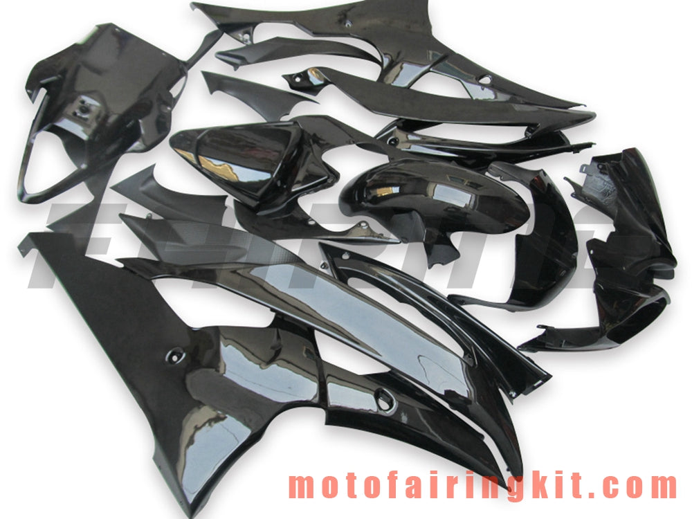 フェアリングキット YZF-600 R6 2008 2009 2010 2011 2012 2013 2014 2015 2016 プラスチック ABS 射出成形 完全なオートバイボディ アフターマーケットボディワークフレーム (ブラック) B126