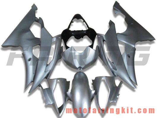 Fairing Kits Fit for YZF-600 R6 2008 2009 2010 2011 2012 2013 2014 2015 2016 Plastic ABS Injection Mold Complete Motorcycle Body Aftermarket Bodywork Frame (Silver) B127