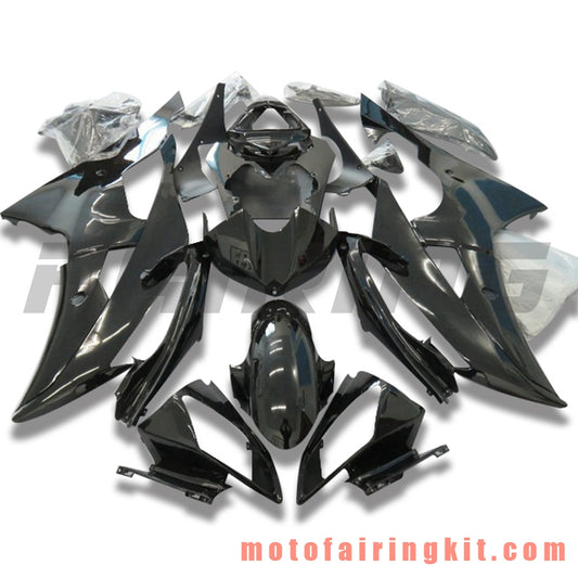 Kits de carenado aptos para YZF-600 R6 2008 2009 2010 2011 2012 2013 2014 2015 2016 Molde de inyección de plástico ABS Carrocería completa para motocicleta Carrocería del mercado de accesorios Marco (negro) B128