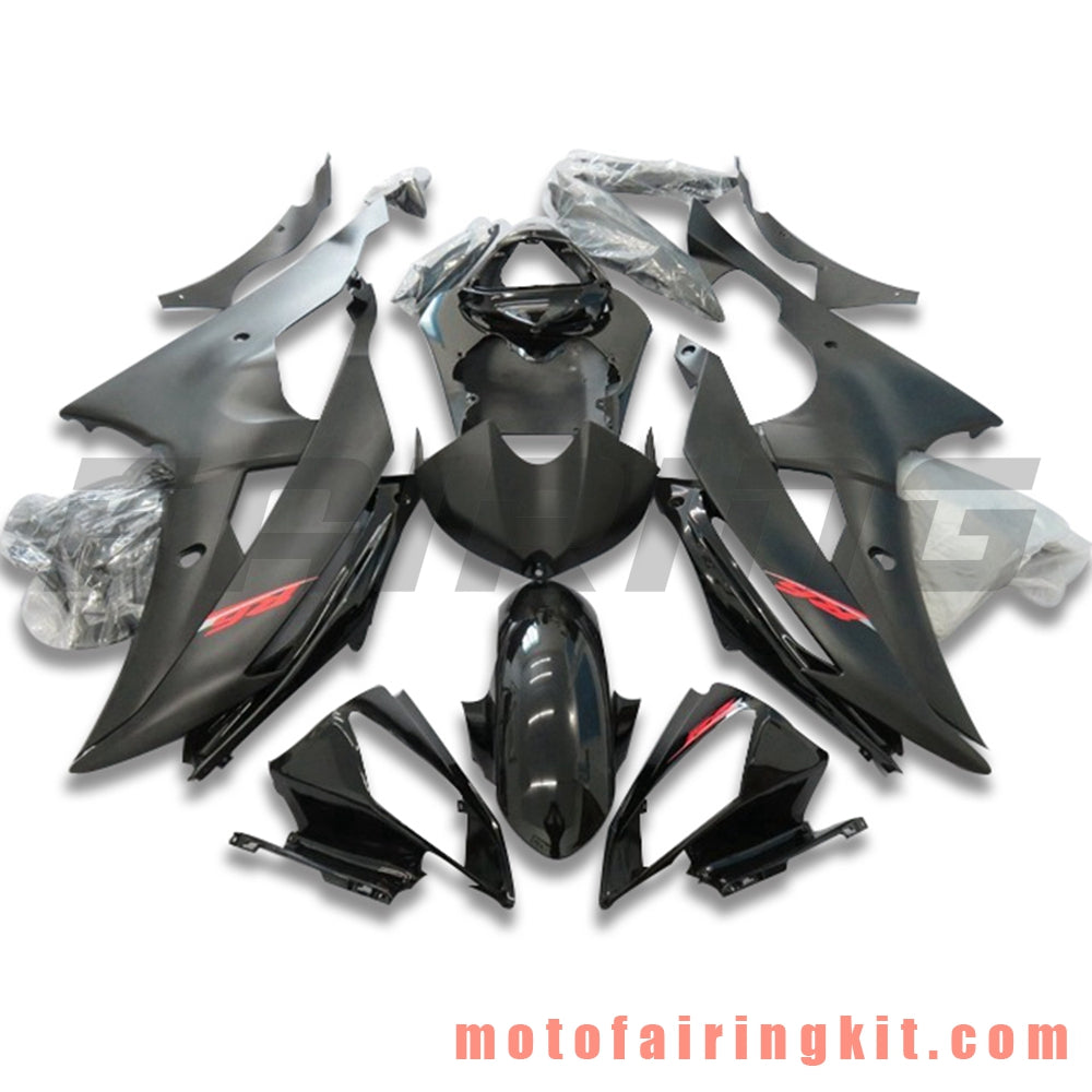 Fairing Kits Fit for YZF-600 R6 2008 2009 2010 2011 2012 2013 2014 2015 2016 Plastic ABS Injection Mold Complete Motorcycle Body Aftermarket Bodywork Frame (Black) B129