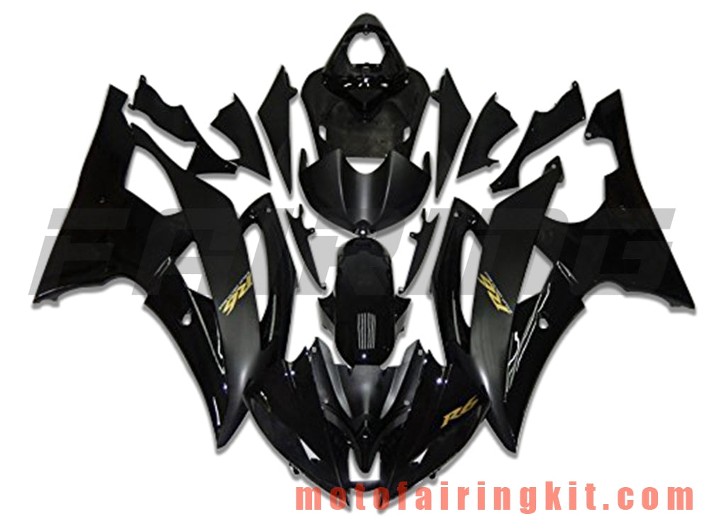 Fairing Kits Fit for YZF-600 R6 2008 2009 2010 2011 2012 2013 2014 2015 2016 Plastic ABS Injection Mold Complete Motorcycle Body Aftermarket Bodywork Frame (Black) B130