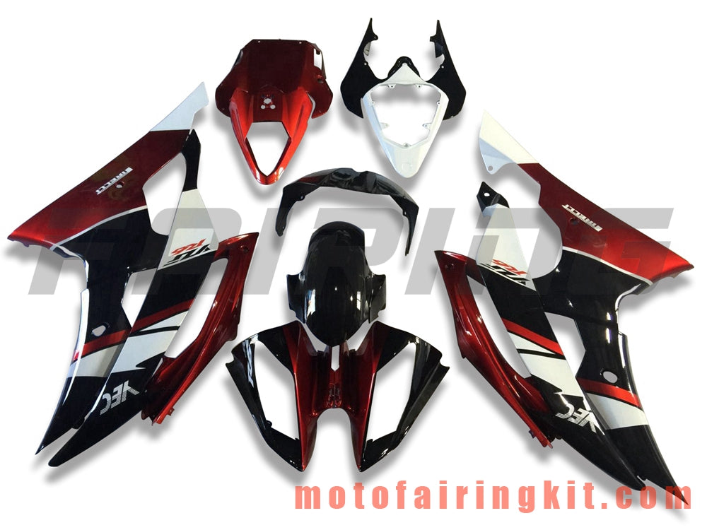 Kits de carenado aptos para YZF-600 R6 2008 2009 2010 2011 2012 2013 2014 2015 2016 Molde de inyección de plástico ABS Carrocería completa para motocicleta Carrocería de posventa Marco (naranja y negro) B132