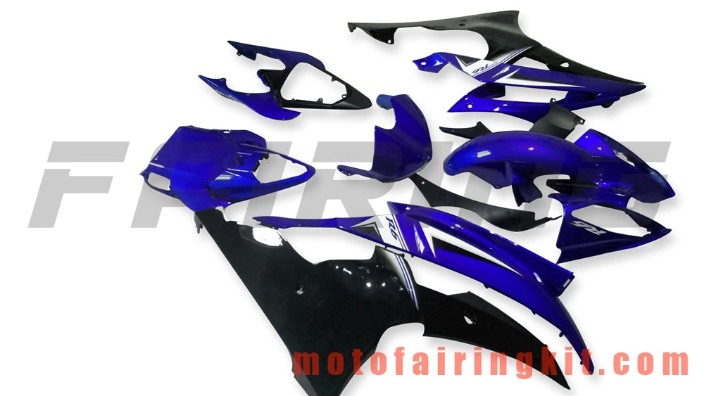 Fairing Kits Fit for YZF-600 R6 2008 2009 2010 2011 2012 2013 2014 2015 2016 Plastic ABS Injection Mold Complete Motorcycle Body Aftermarket Bodywork Frame (Blue & Black) B133