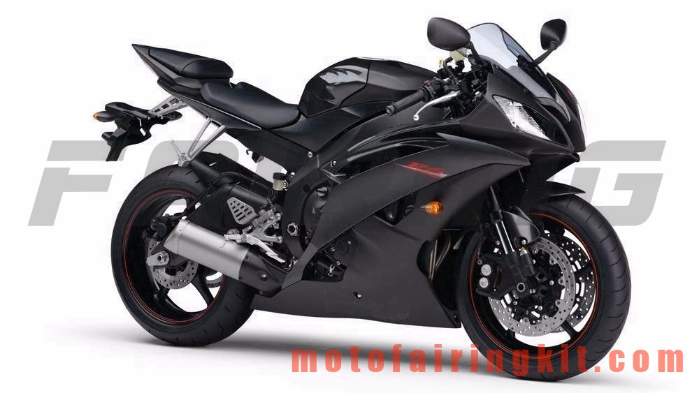 Kits de carenado aptos para YZF-600 R6 2008 2009 2010 2011 2012 2013 2014 2015 2016 Molde de inyección de plástico ABS Carrocería completa para motocicleta Marco de carrocería de posventa (negro) B138