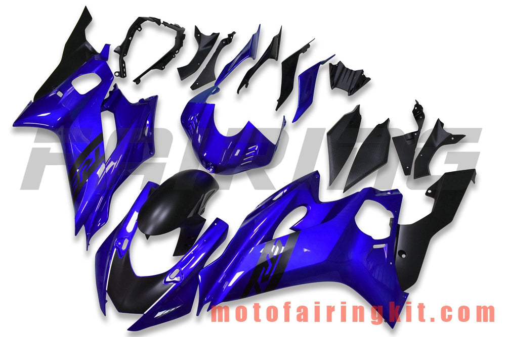 Fairing Kits Fit for YZF-600 R6 2017 2018 2019 2020 R6 17 18 19 20 Plastic ABS Injection Mold Complete Motorcycle Body Aftermarket Bodywork Frame (Blue & Black) B002