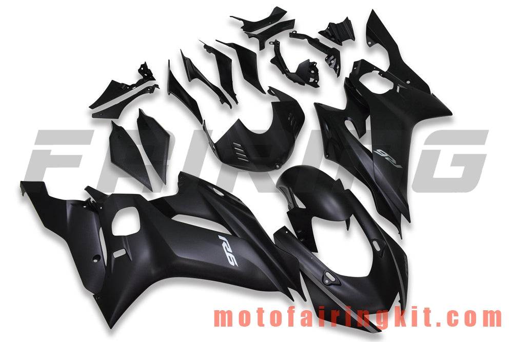 Fairing Kits Fit for YZF-600 R6 2017 2018 2019 2020 R6 17 18 19 20 Plastic ABS Injection Mold Complete Motorcycle Body Aftermarket Bodywork Frame (Black) B003