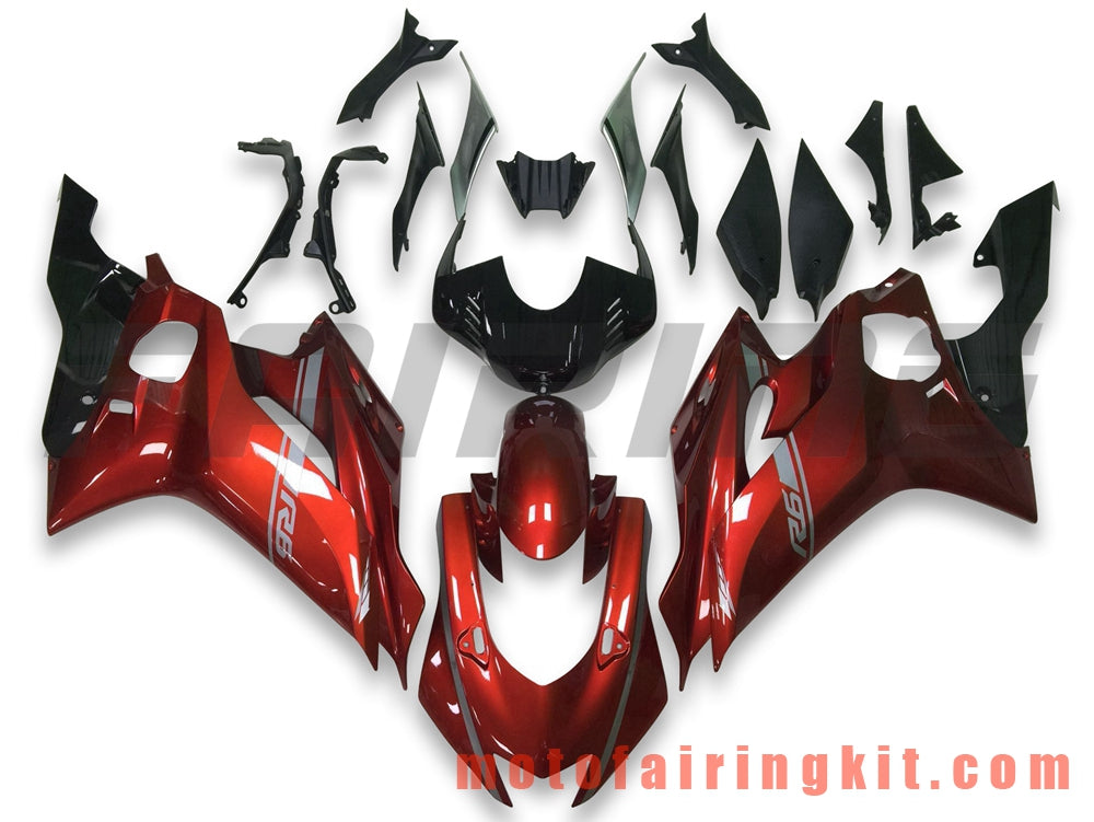 Fairing Kits Fit for YZF-600 R6 2017 2018 2019 2020 R6 17 18 19 20 Plastic ABS Injection Mold Complete Motorcycle Body Aftermarket Bodywork Frame (Red & Black) B004