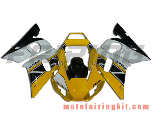 Kits de carenado aptos para YZF-600 R6 1998 1999 2000 2001 2002 YZF 600 R6 Molde de inyección de plástico ABS Carrocería completa para motocicleta Carrocería del mercado de accesorios Marco (amarillo y negro) B002