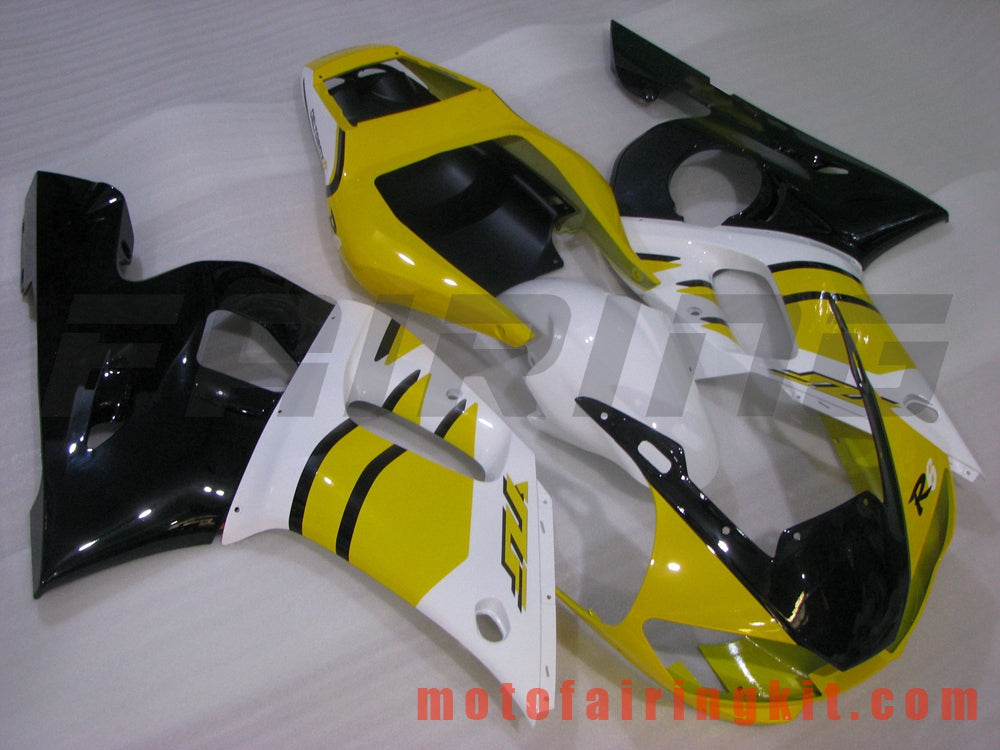 Kits de carenado aptos para YZF-600 R6 1998 1999 2000 2001 2002 YZF 600 R6 Molde de inyección de plástico ABS Carrocería completa para motocicleta Carrocería del mercado de accesorios Marco (amarillo y negro) B006