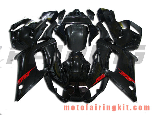 Kits de carenado aptos para YZF-600 R6 1998 1999 2000 2001 2002 YZF 600 R6 Molde de inyección de plástico ABS Carrocería completa para motocicleta Marco de carrocería de posventa (negro) B008