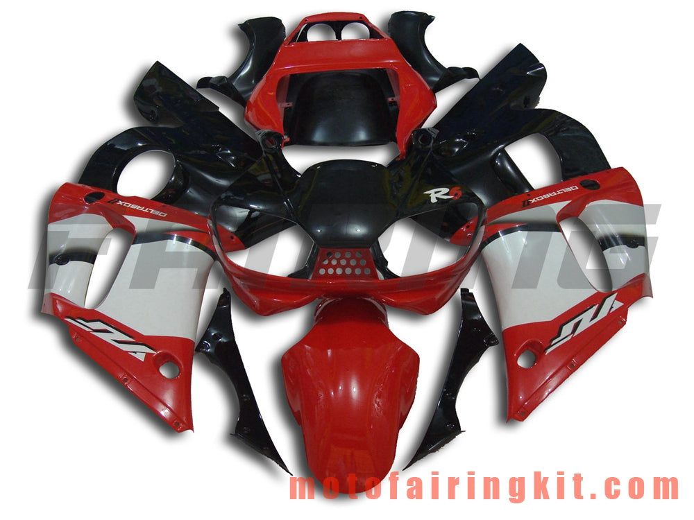 Kits de carenado aptos para YZF-600 R6 1998 1999 2000 2001 2002 YZF 600 R6 Molde de inyección de plástico ABS Carrocería completa para motocicleta Marco de carrocería de posventa (rojo y negro) B021