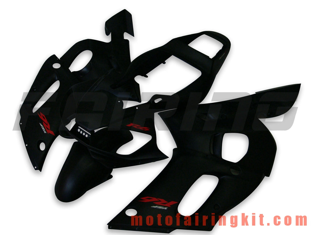 Kits de carenado aptos para YZF-600 R6 1998 1999 2000 2001 2002 YZF 600 R6 Molde de inyección de plástico ABS Carrocería completa para motocicleta Carrocería del mercado de accesorios Marco (negro) B030