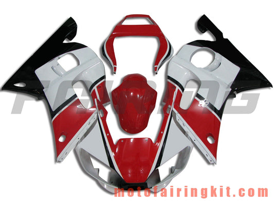 Kits de carenado aptos para YZF-600 R6 1998 1999 2000 2001 2002 YZF 600 R6 Molde de inyección de plástico ABS Carrocería completa para motocicleta Marco de carrocería de posventa (rojo y blanco) B032