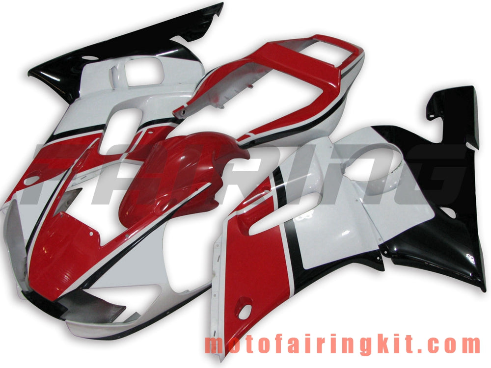 Fairing Kits Fit for YZF-600 R6 1998 1999 2000 2001 2002 YZF 600 R6 Plastic ABS Injection Mold Complete Motorcycle Body Aftermarket Bodywork Frame (Red & White) B032