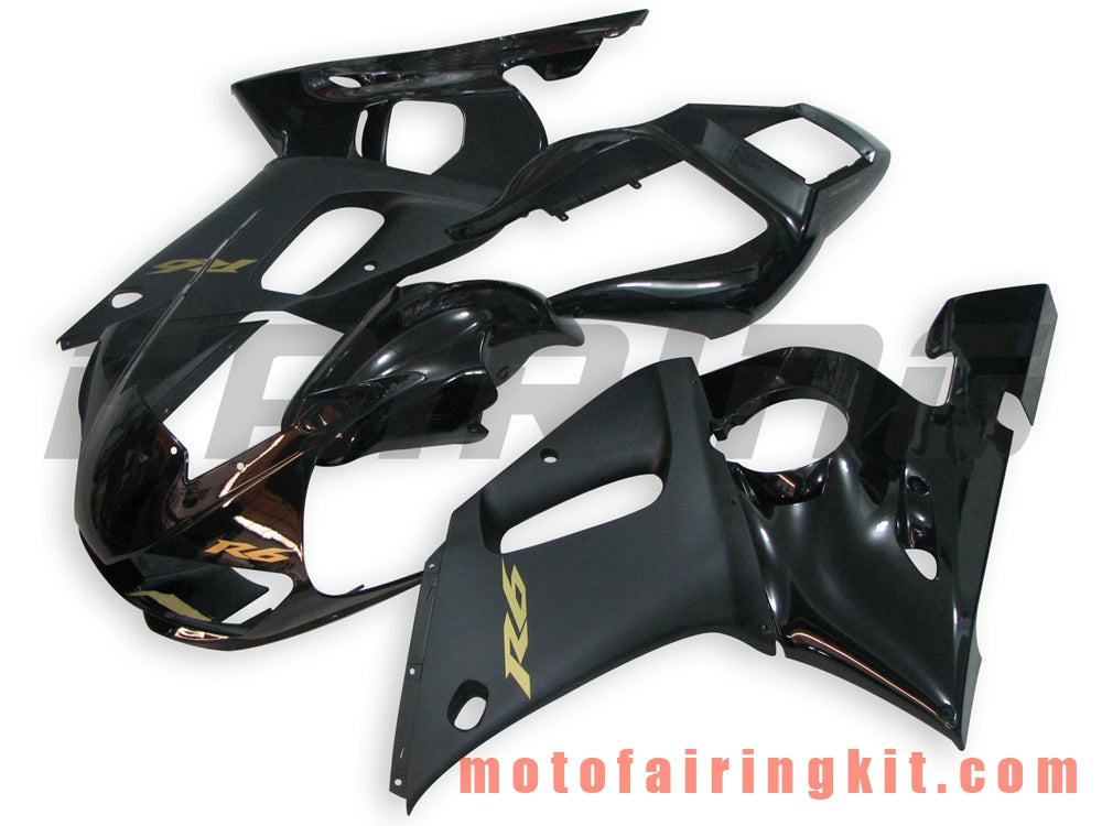 Fairing Kits Fit for YZF-600 R6 1998 1999 2000 2001 2002 YZF 600 R6 Plastic ABS Injection Mold Complete Motorcycle Body Aftermarket Bodywork Frame (Black) B034