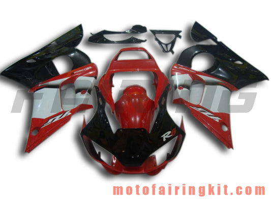 Kits de carenado aptos para YZF-600 R6 1998 1999 2000 2001 2002 YZF 600 R6 Molde de inyección de plástico ABS Carrocería completa para motocicleta Marco de carrocería de posventa (rojo y negro) B038