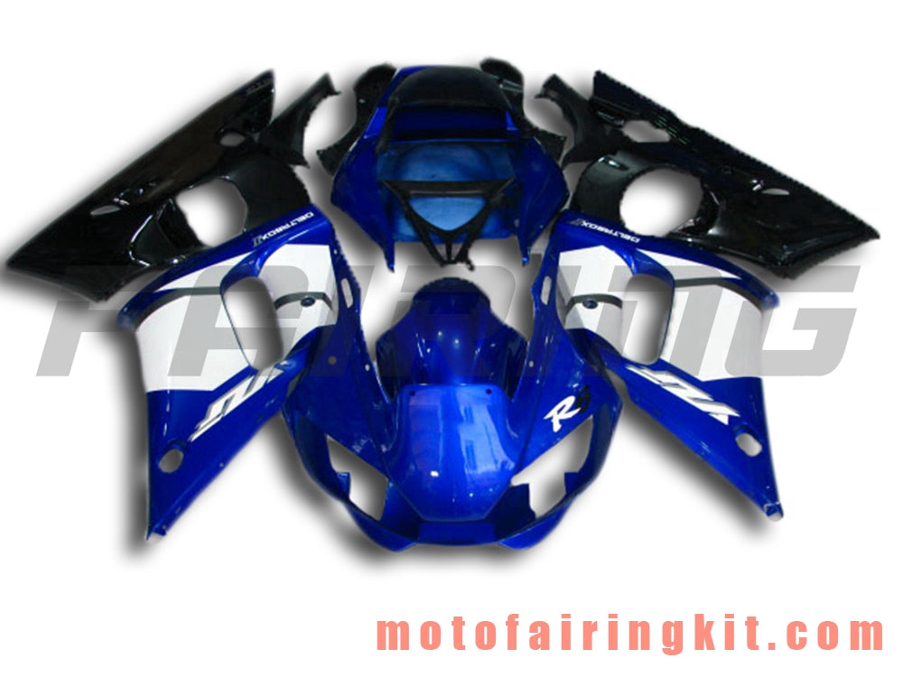 Fairing Kits Fit for YZF-600 R6 1998 1999 2000 2001 2002 YZF 600 R6 Plastic ABS Injection Mold Complete Motorcycle Body Aftermarket Bodywork Frame (Blue & Black) B040