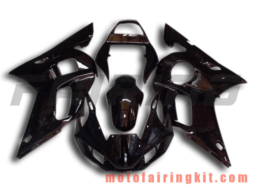 Fairing Kits Fit for YZF-600 R6 1998 1999 2000 2001 2002 YZF 600 R6 Plastic ABS Injection Mold Complete Motorcycle Body Aftermarket Bodywork Frame (Black) B043